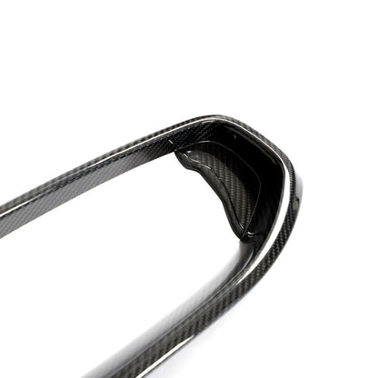 Side Closeup of the SQ Style Dry Carbon Fiber Grille Surround Trim for BMW 2 Series G42 (2022+)