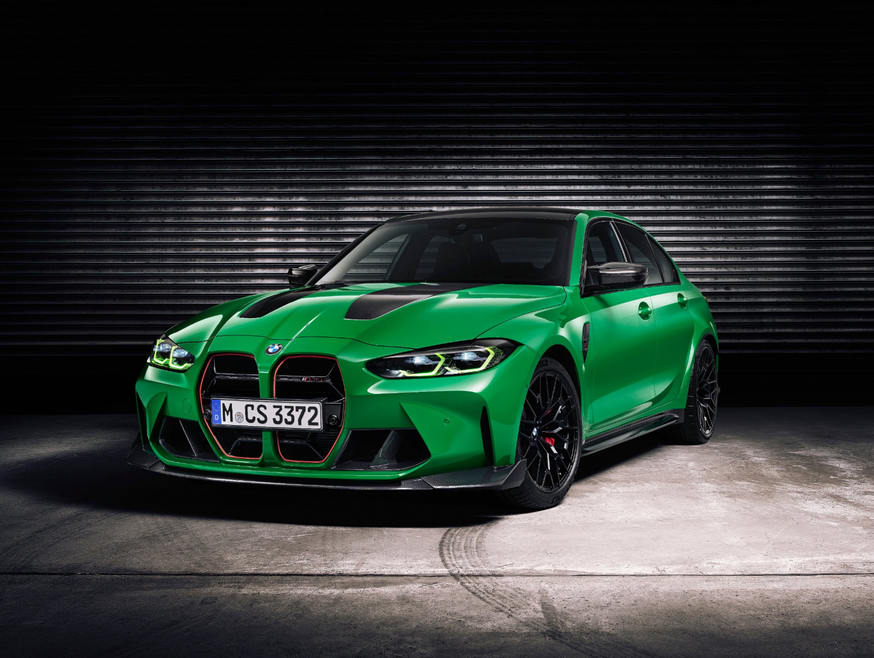 Green M3 CS with dark background