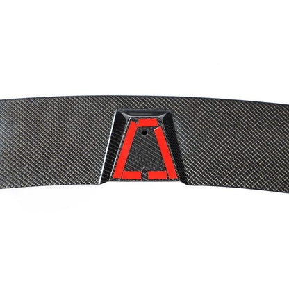Closeup of the 3M tape on the Signature Style Carbon Fiber Front Lip for BMW F32 
