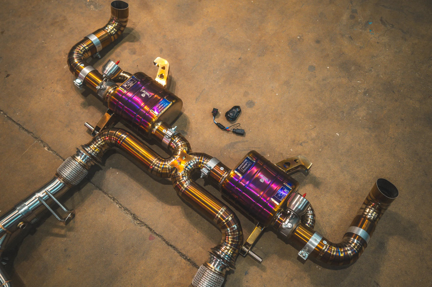 Half of the Valvetronic Audi R8 True F1 / Valved Exhaust System