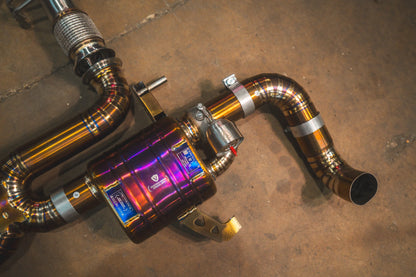 Side of the Valvetronic Audi R8 True F1 / Valved Exhaust System