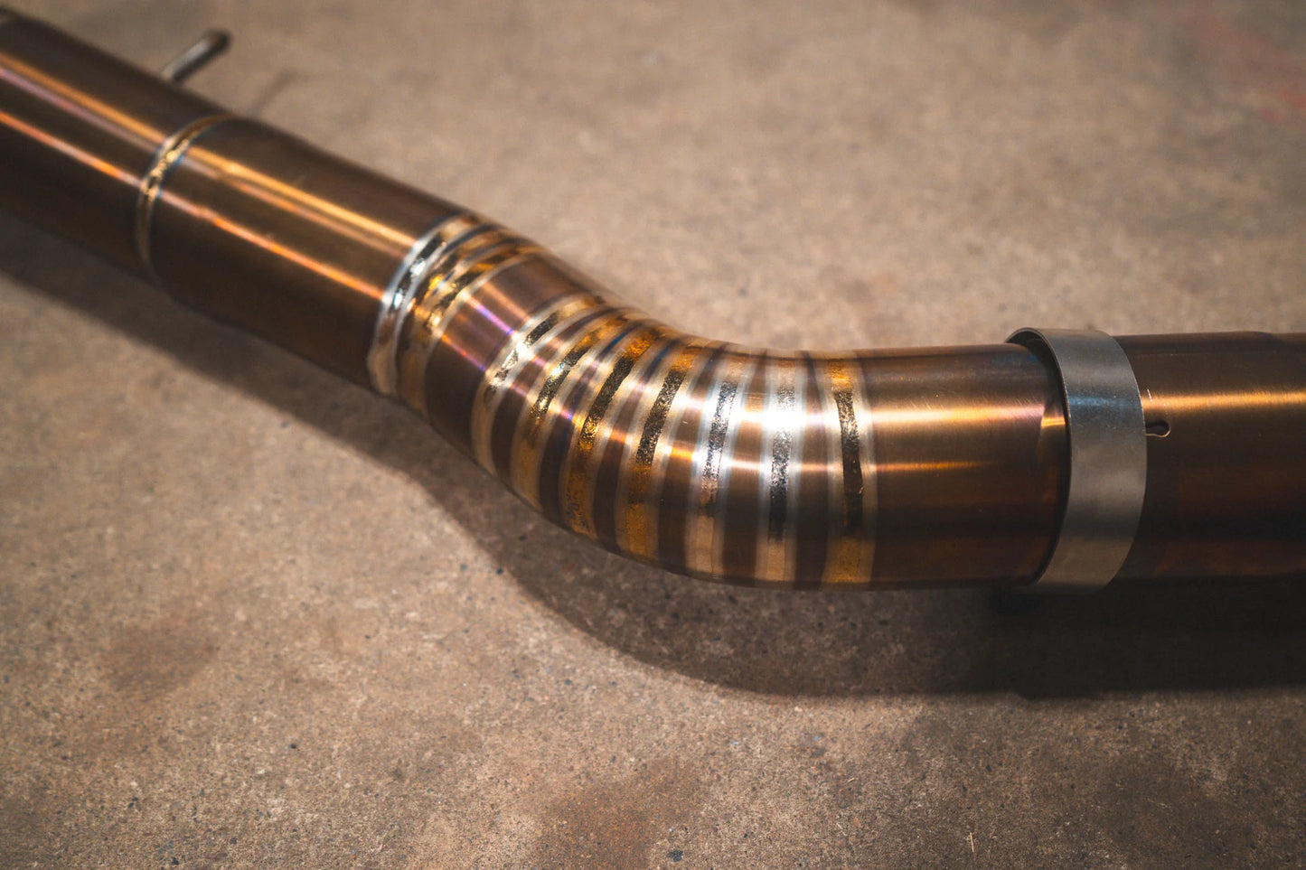 Welding for the Valvetronic pipe for the BMW F8x M3 / M4 Equal Length Valved Sport Exhaust System | Insignist Motorsports in titanium 