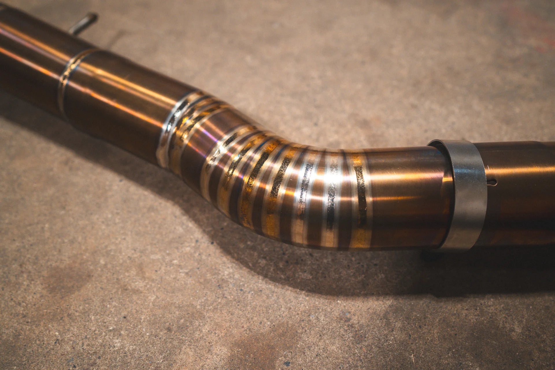 Welding for the Valvetronic pipe for the BMW F8x M3 / M4 Equal Length Valved Sport Exhaust System | Insignist Motorsports in titanium 