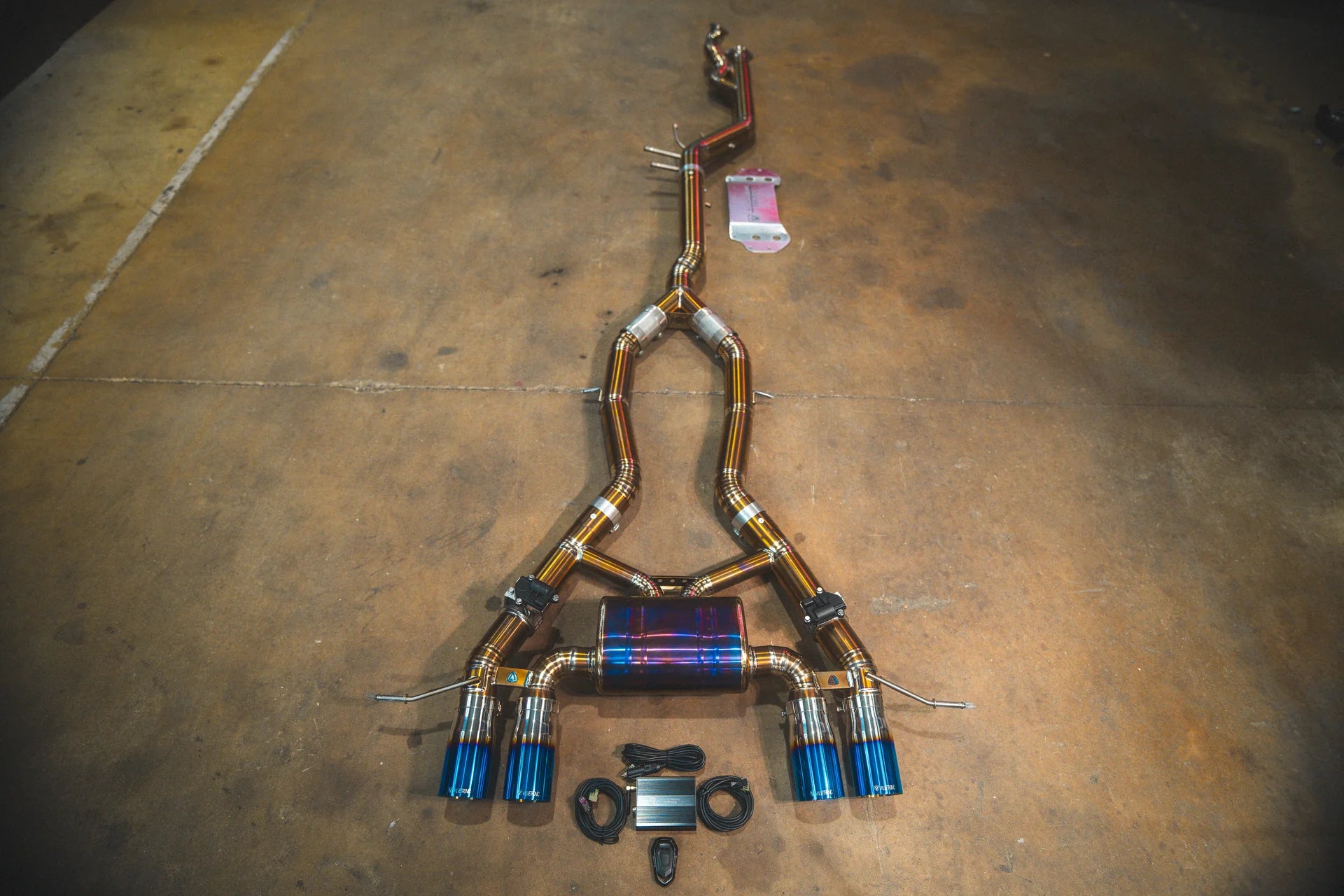 Full view of the Valvetronic BMW G8x M3 / M4 Valved Sport Exhaust System | Insignist Motorsports with titanium 