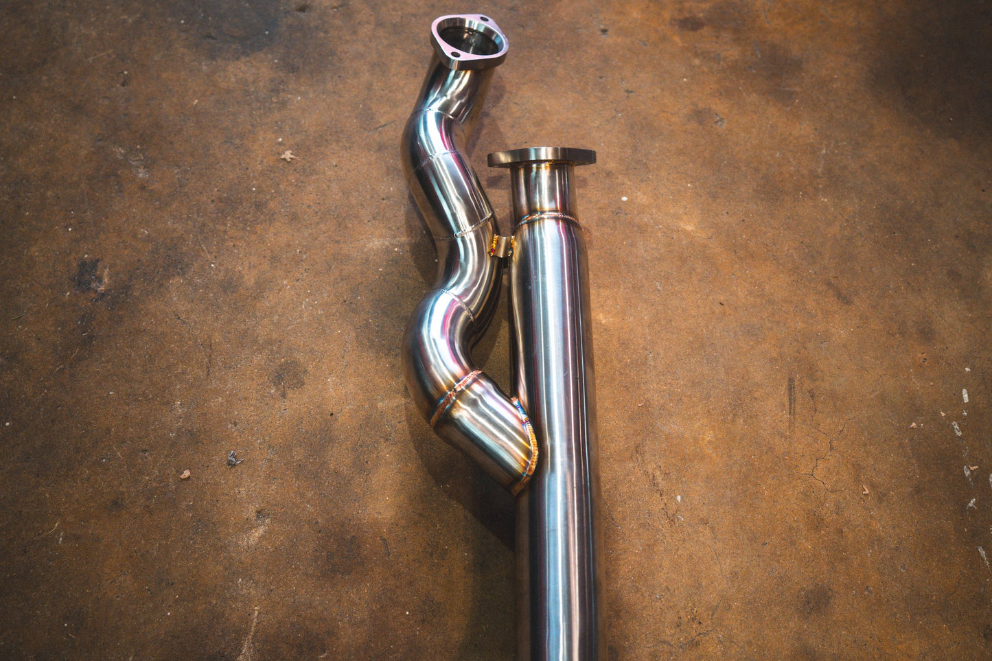 Closeup on the S pipe on the Valvetronic BMW G8x M3 / M4 Valved Sport Exhaust System | Insignist Motorsports