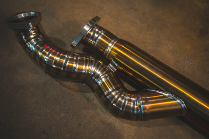 S titanium pipe on the Valvetronic BMW G8x M3 / M4 Valved Sport Exhaust System | Insignist Motorsports