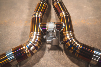 Intricate welding on the Valvetronic Designs Mercedes W205 C63 / C63S Valved Sport Exhaust System