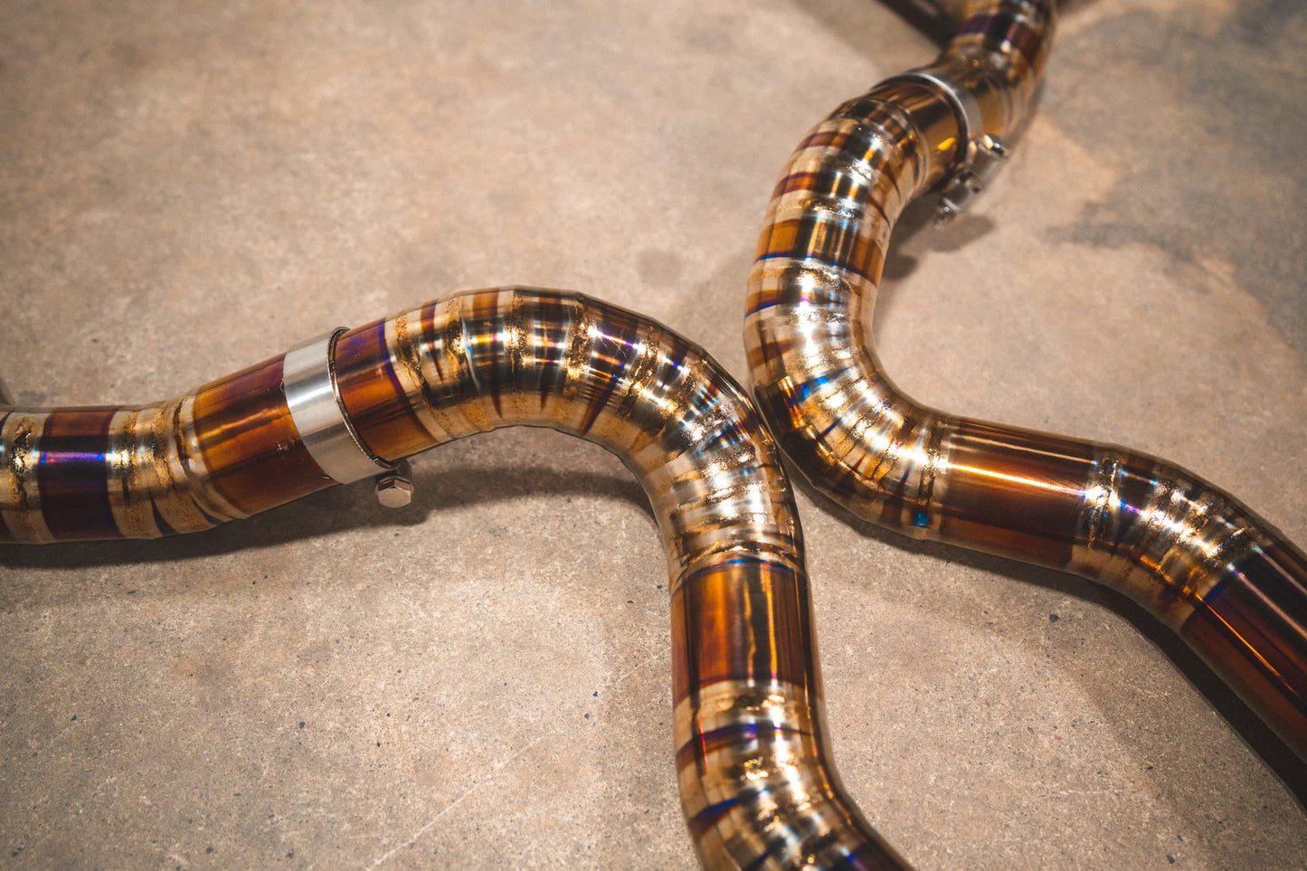 S pipe on the Valvetronic Designs Mercedes W205 C63 / C63S Valved Sport Exhaust System