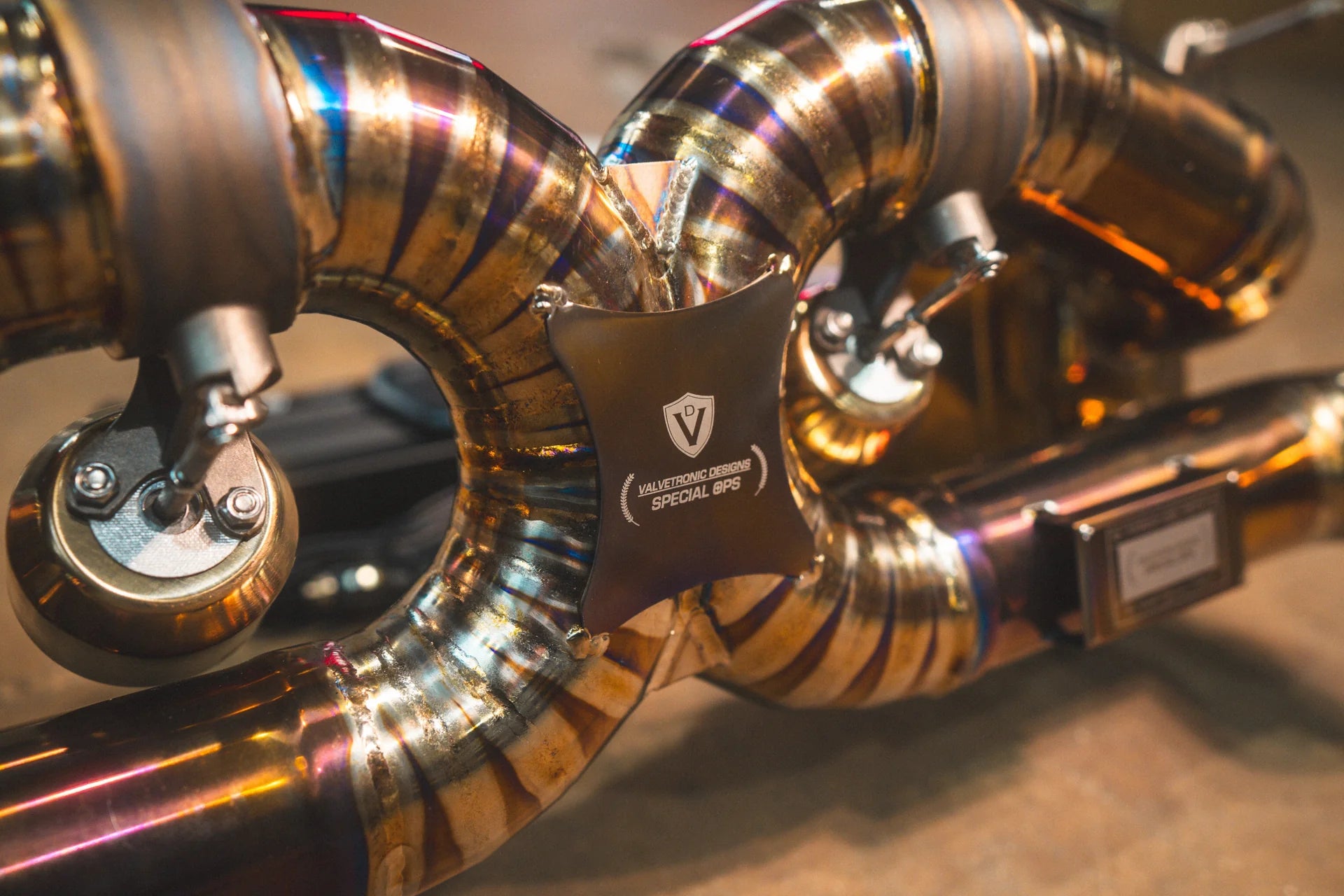 Logo on the Valvetronic Ferrari 488 GTB Valved Sport Exhaust System