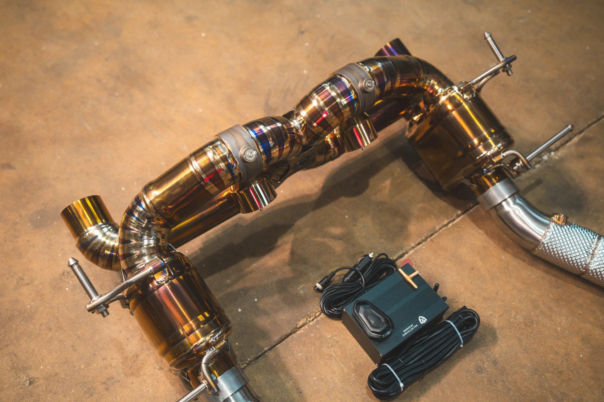 Valvetronic Ferrari 488 GTB Valved Sport Exhaust System with the hardware 