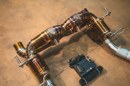 Valvetronic Ferrari 488 GTB Valved Sport Exhaust System with the hardware 