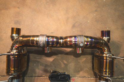 Middle welding on the Valvetronic Ferrari 488 GTB Valved Sport Exhaust System