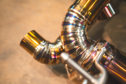 Welding on the Valvetronic Ferrari 488 GTB Valved Sport Exhaust System