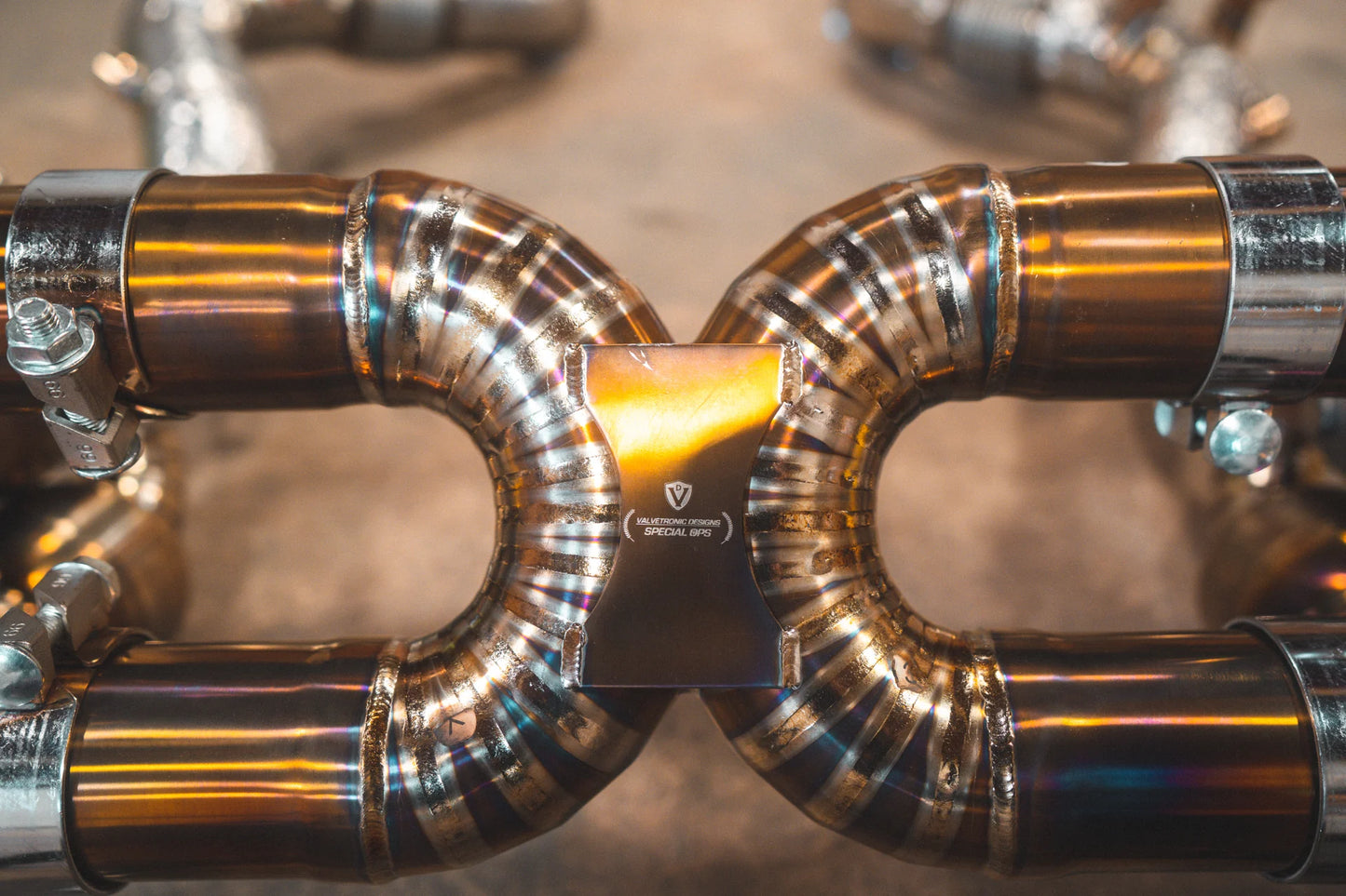 Welding on the Valvetronic Ferrari F8 Valved Sport Exhaust System