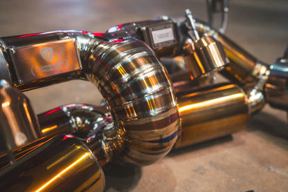 Welding on the Valvetronic Lamborghini Huracan Performante / EVO / STO / Tecnica True F1 / Valved Exhaust System