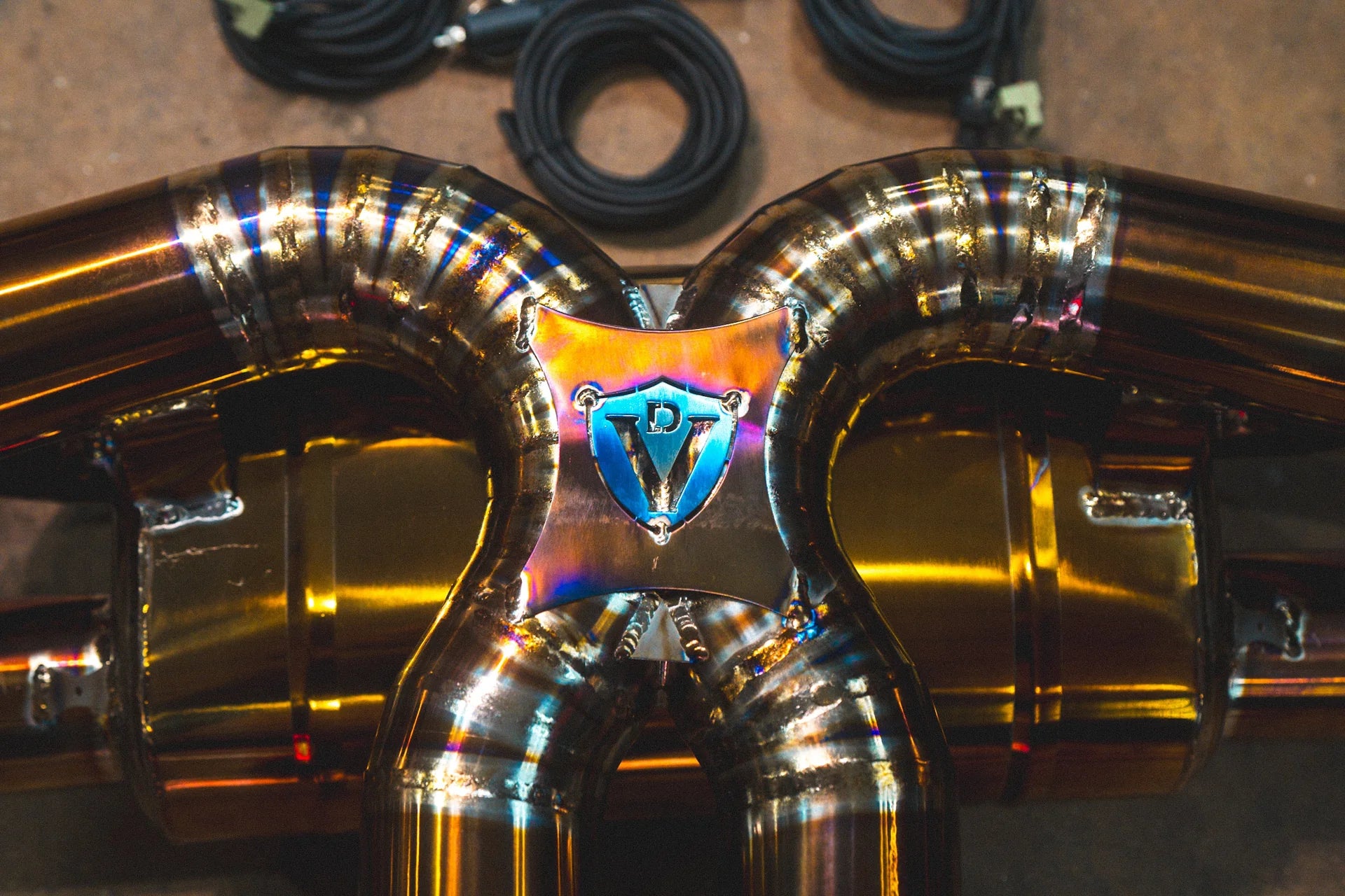 Closeup of the Valvetronic Lamborghini Urus Valved Sport Exhaust System
