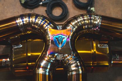 Closeup of the Valvetronic Lamborghini Urus Valved Sport Exhaust System