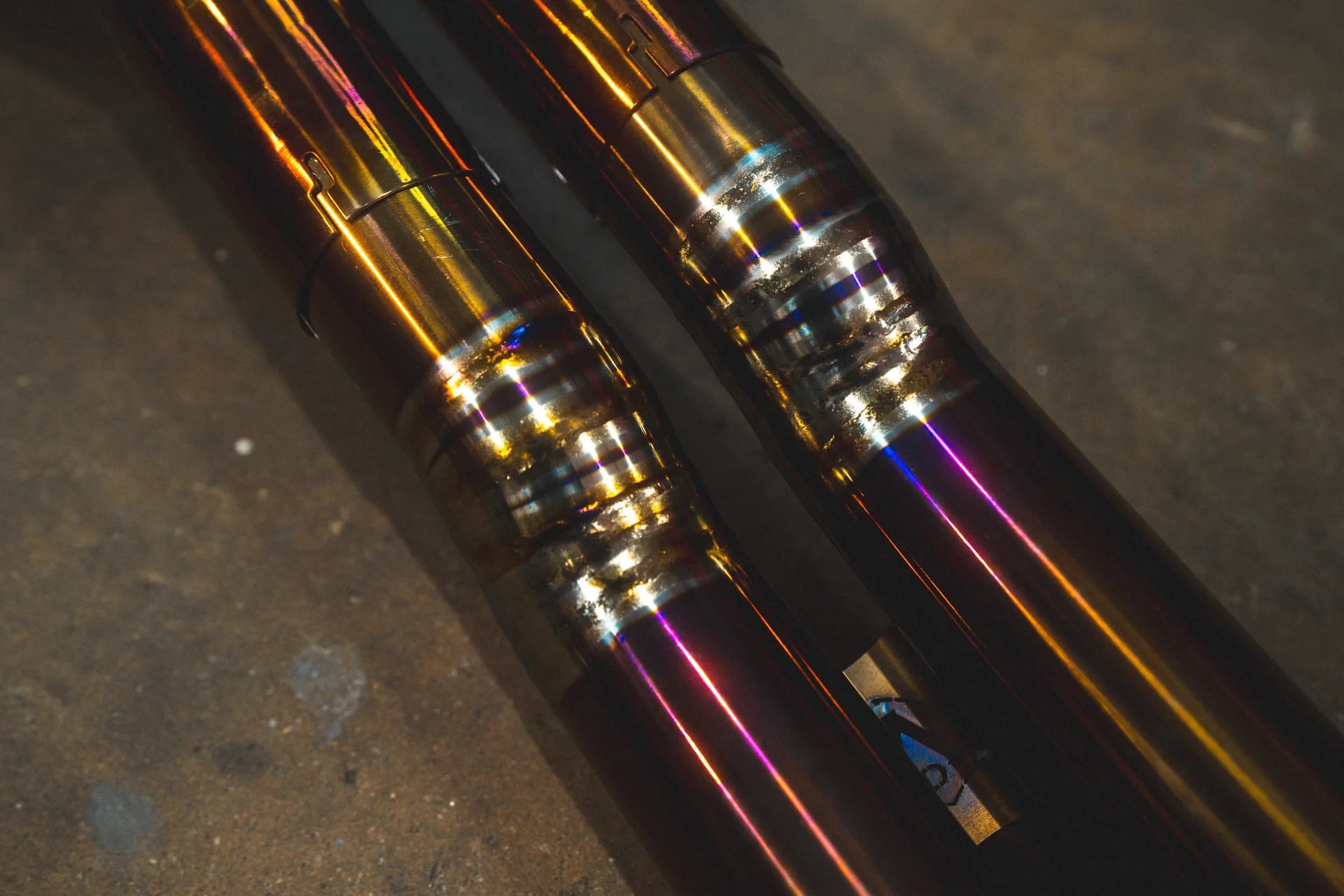 Closeup of the pipes on the Valvetronic Lamborghini Urus Valved Sport Exhaust System
