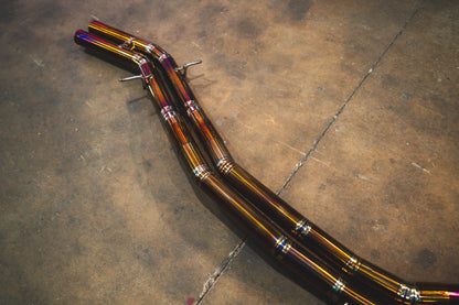 Full view of the pipes on the Valvetronic Lamborghini Urus Valved Sport Exhaust System