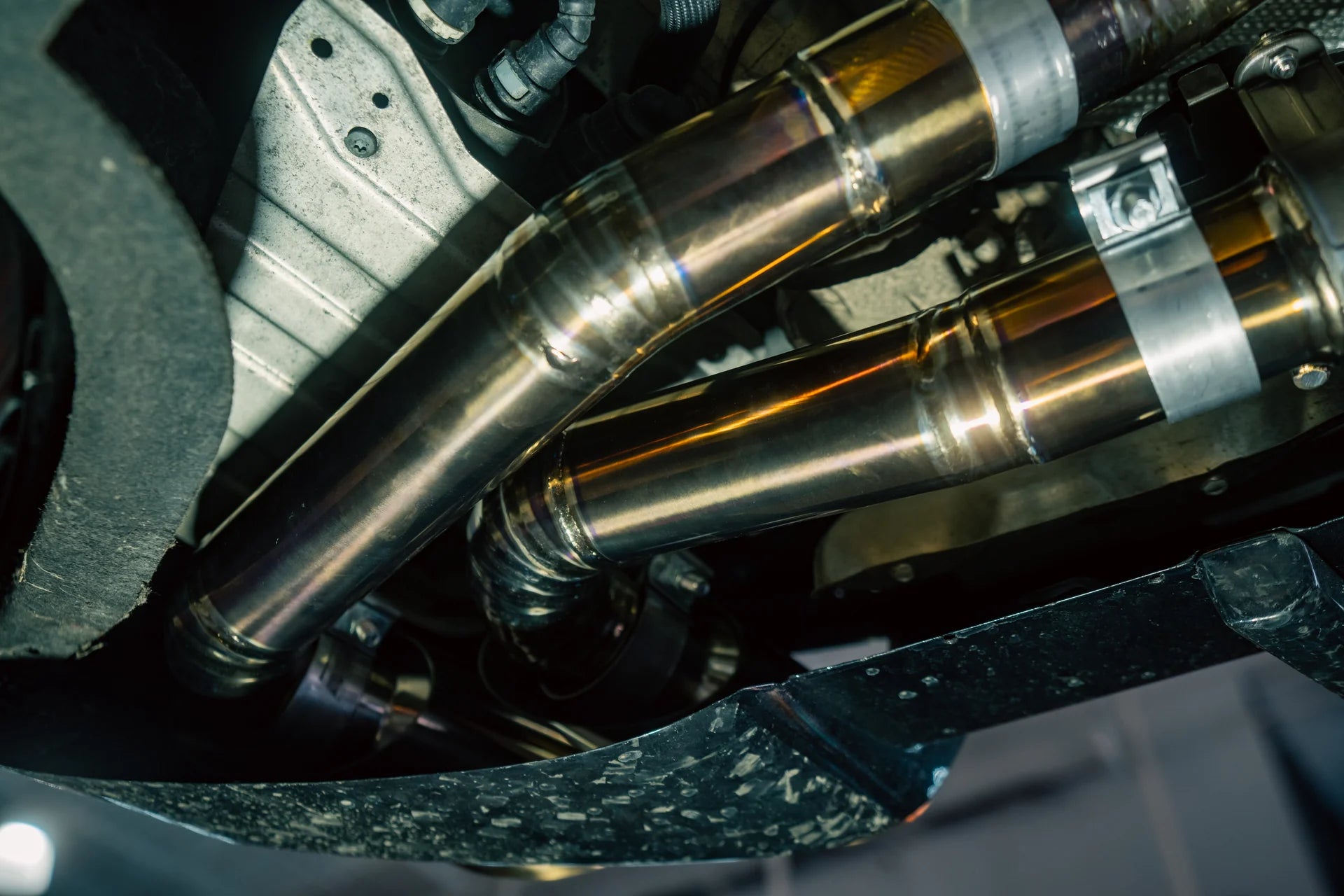 Installed view on the Valvetronic Lamborghini Urus Valved Sport Exhaust System