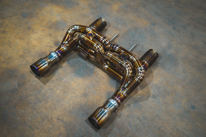 Side view of the Valvetronic Mclaren 720S Valved Sport Exhaust System