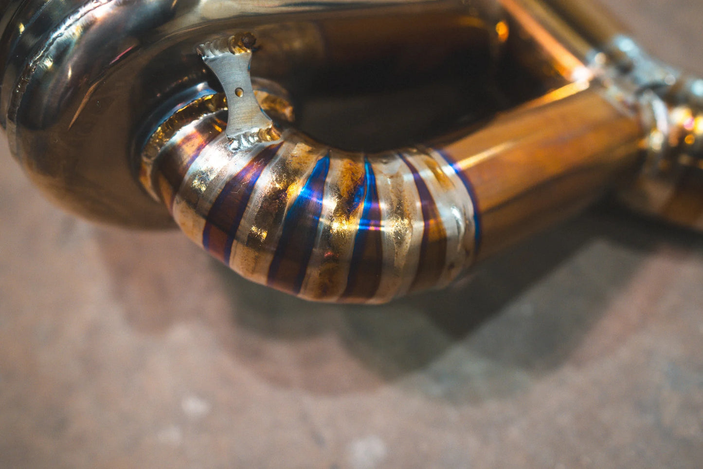 Intricate welding on the Valvetronic Mercedes W213 E63 AMG / AMGs Valved Sport Exhaust System