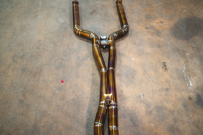 Back end of the Valvetronic Mercedes W213 E63 AMG / AMGs Valved Sport Exhaust System