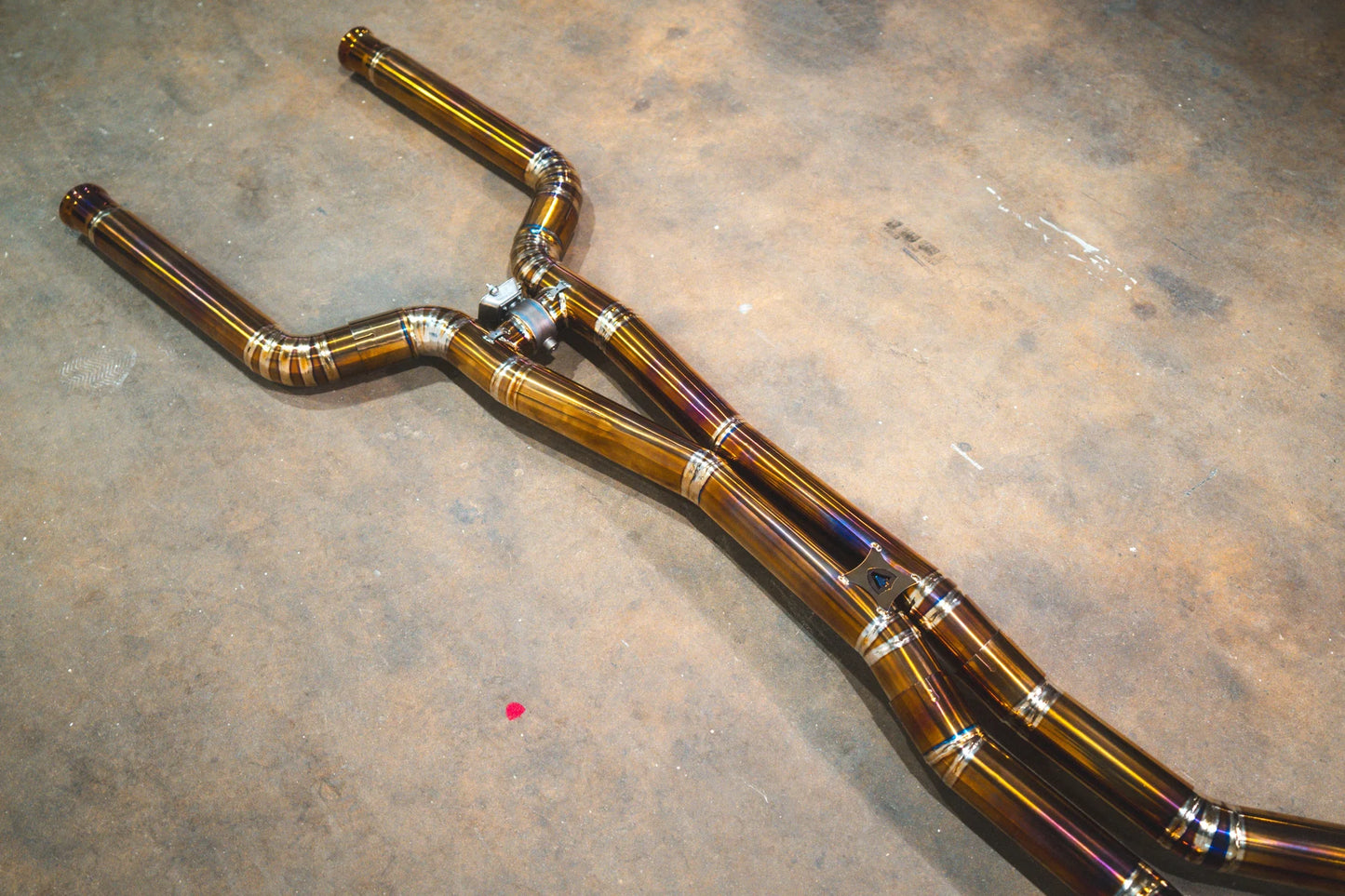 Angled View of the back of the Valvetronic Mercedes W213 E63 AMG / AMGs Valved Sport Exhaust System