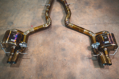 Front view on the Valvetronic Mercedes W213 E63 AMG / AMGs Valved Sport Exhaust System