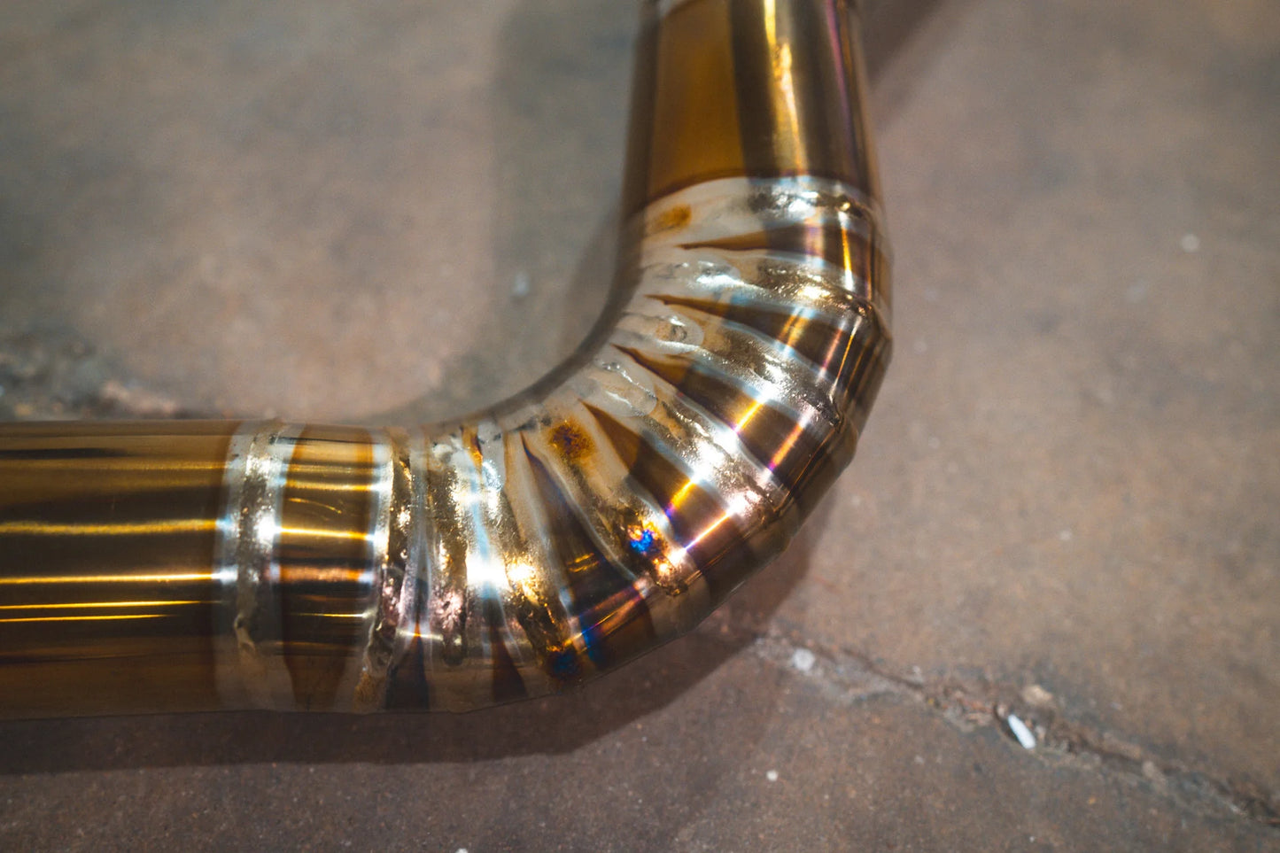 Another photo of the welding on the Valvetronic Mercedes W213 E63 AMG / AMGs Valved Sport Exhaust System