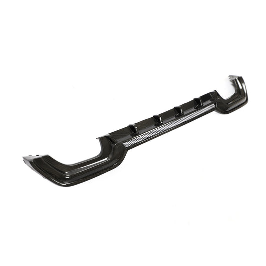 Side View of the Ventilated Carbon Fiber Rear Diffuser for BMW G20