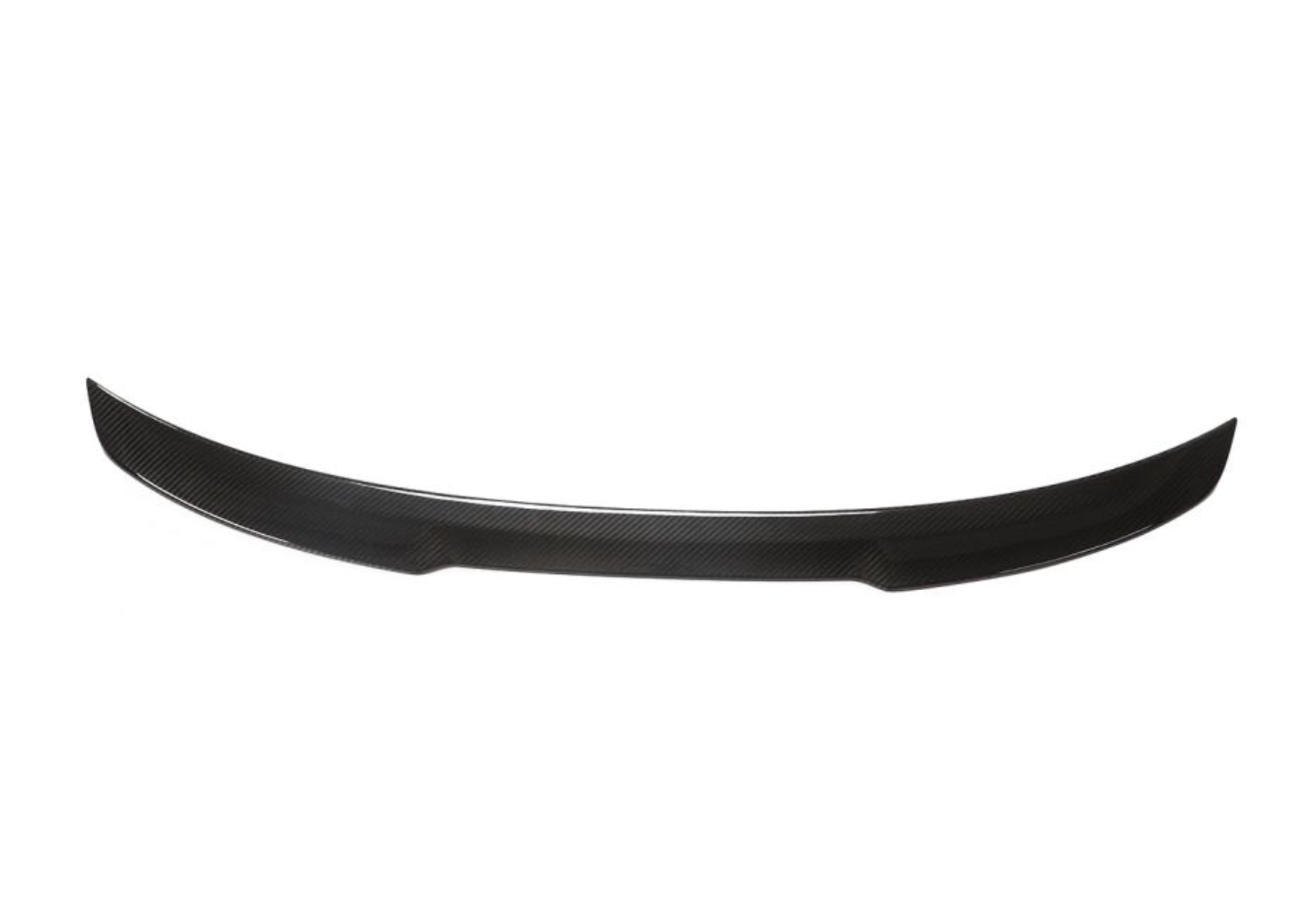 Rear view of ML Style carbon fiber trunk spoiler on BMW F30 and F80 sedans